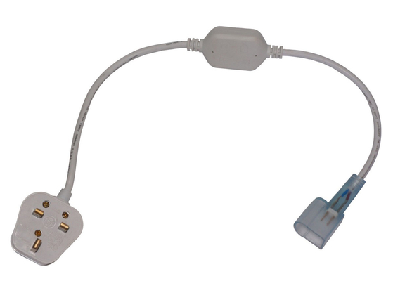 LED Neon Flex Waterproof Power Cord , Flexible Neon Light Kit With UK Plug